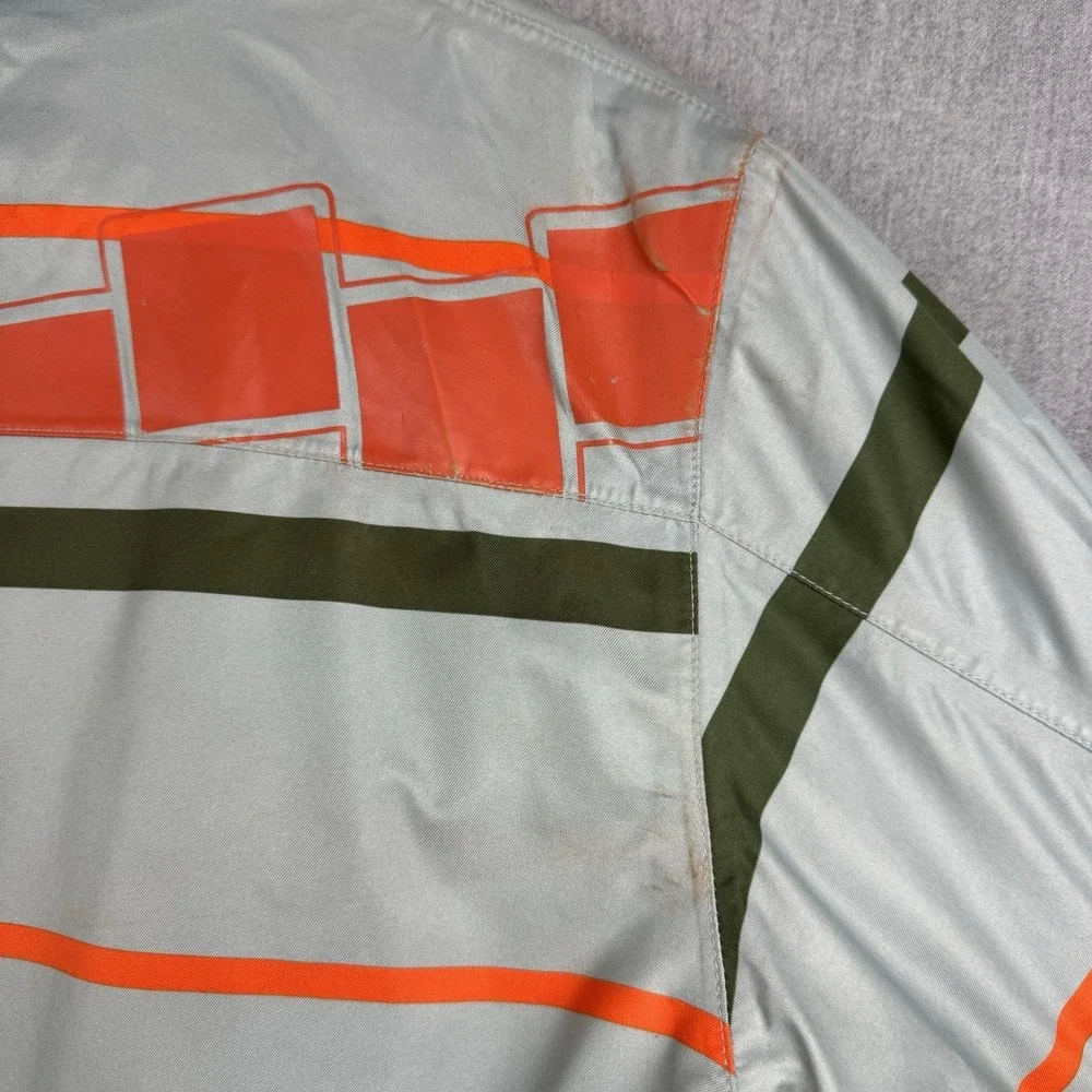 FOURSQUARE Burton Snowboard Coat Men's M Hood Microshield Ski ski green stripes